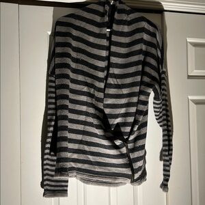 Mystree Charcoal and Gray Knit Cardigan